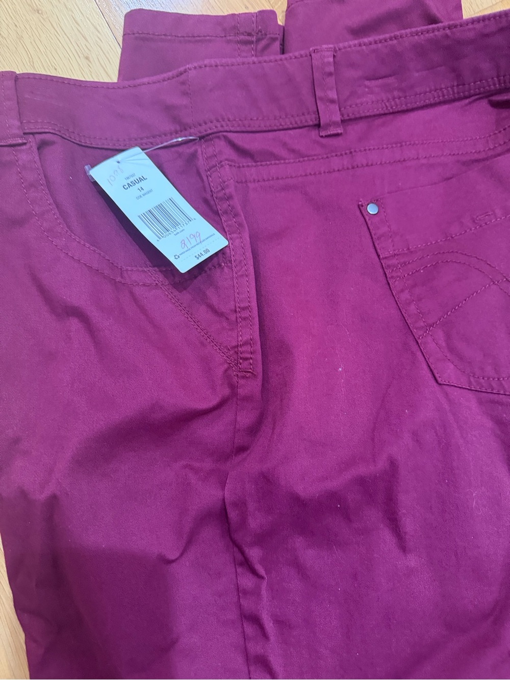 Kim Rogers Women's Straight Leg Pants in Wine Color